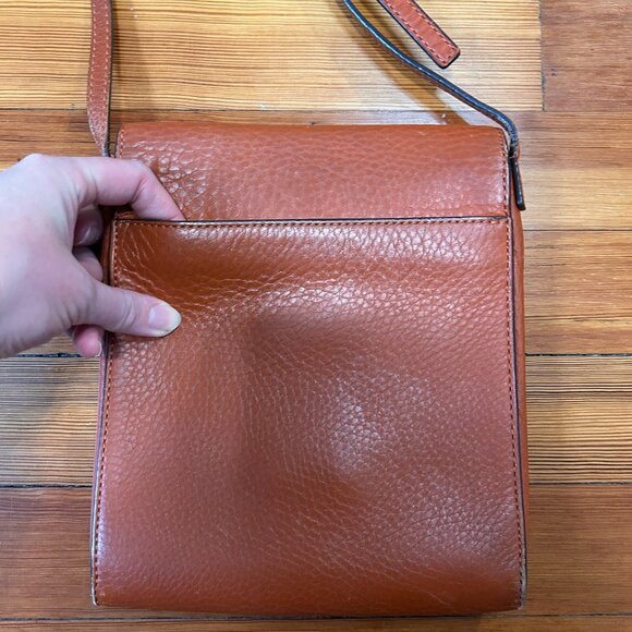 Michael Kors Burnt Orange Pebbled Leather Crossbody Bag - Picture 6 of 7